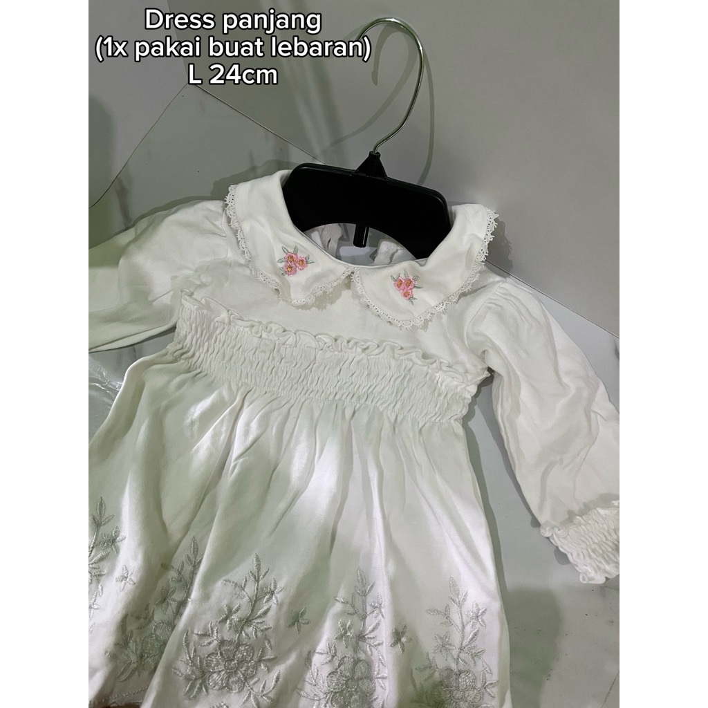 dress putih panjang anak / muslim