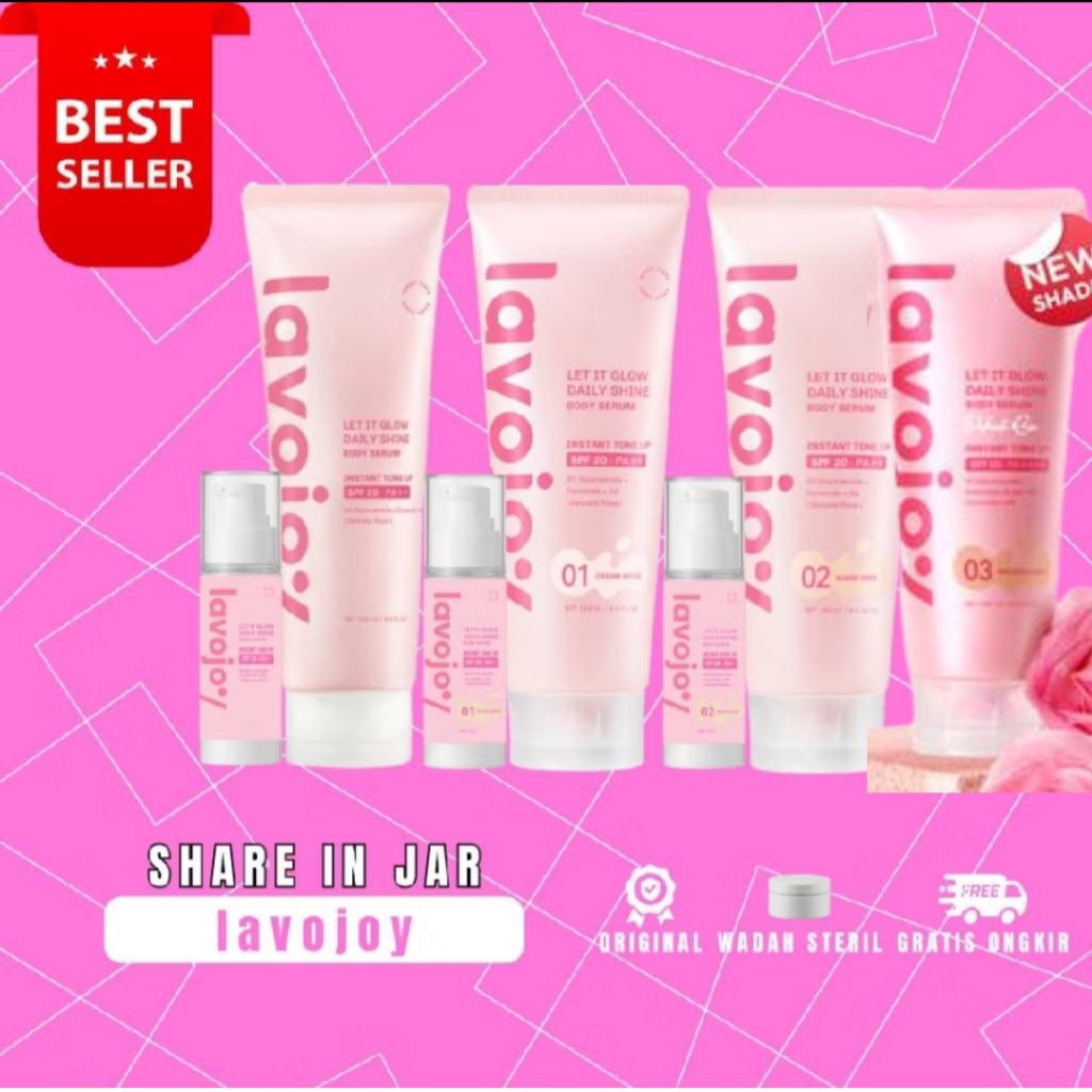 [ share in bottle ] lavojoy let it glow daily shine body serum instant tone up