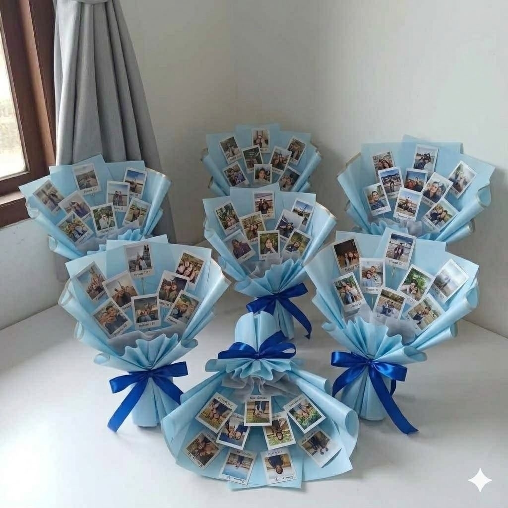 Buket foto 2 R polaroid free card