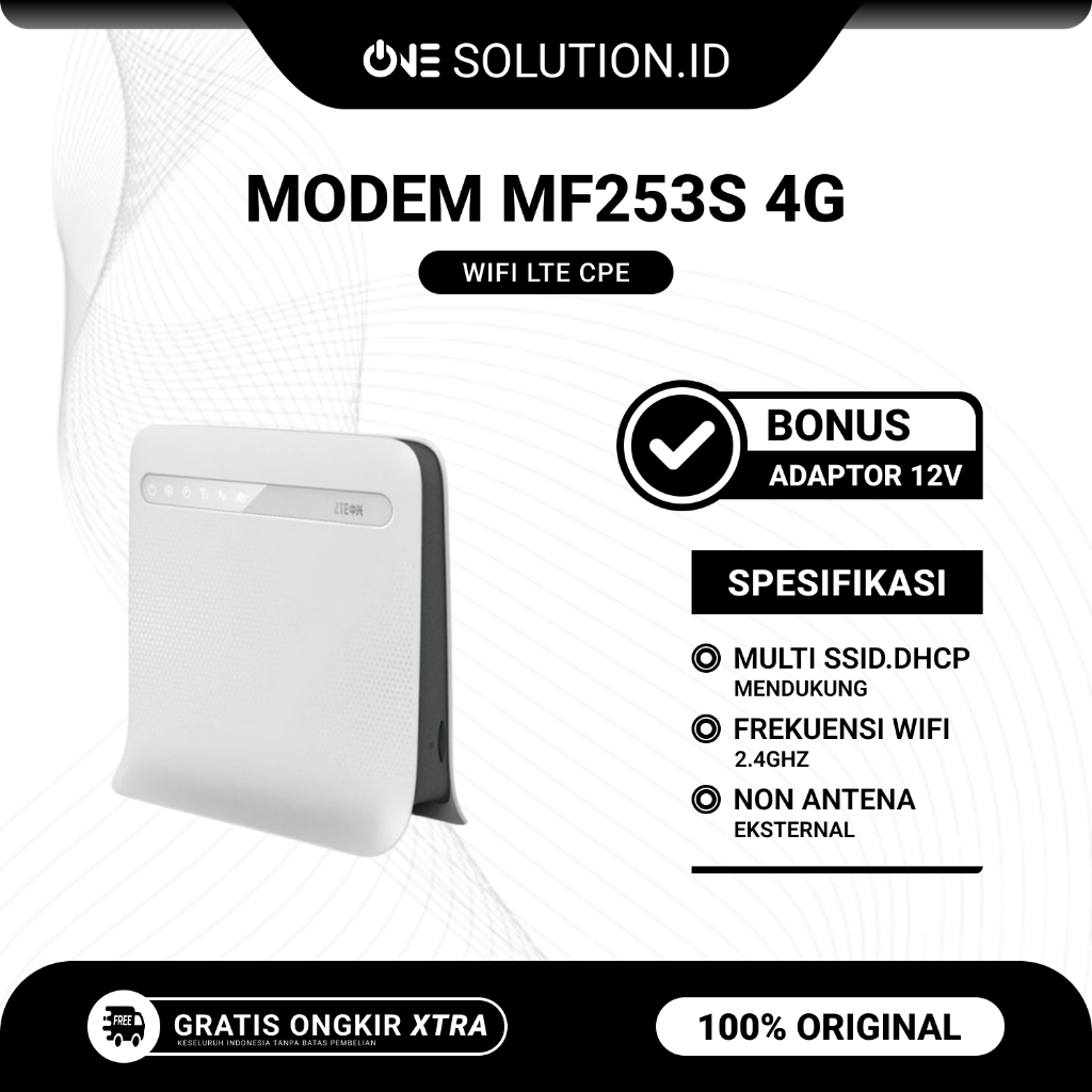ZTE MF253S Modem Router CPE 4G LTE Wireless WiFi Bekas Original Bonus Adaptor