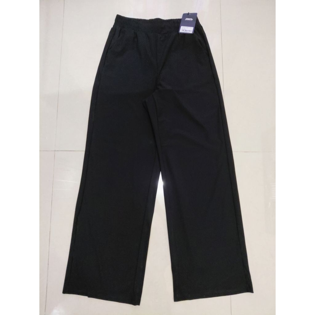 Preloved NEW Celana STL Olahraga Wide Pants Black Kulot