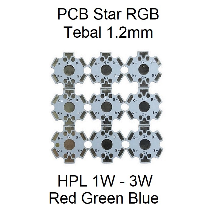 Heatsink Star Pcb RGB Alumunium 20x20mm