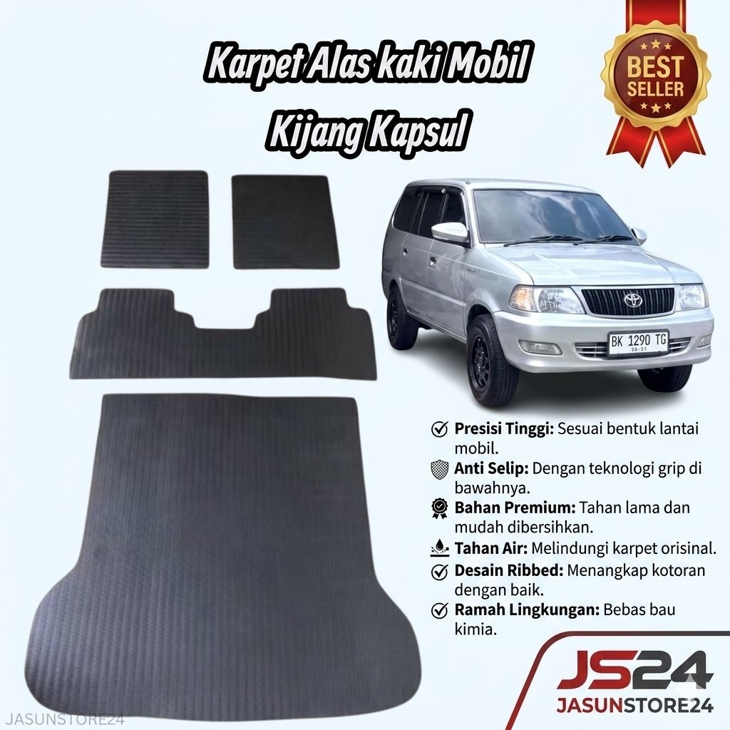 Karpet Alas Kaki Mobil Kijang Kapsul Fullset lengkap ,persisi ,murah ,terlaris