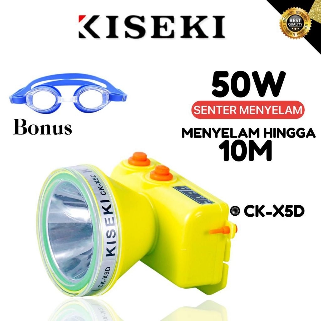 KISEKI SENTER KEPALA SELAM CK-X5D KISEKI 50W ,BONUS KACAMATA ,LAMPU LED 50 WATT