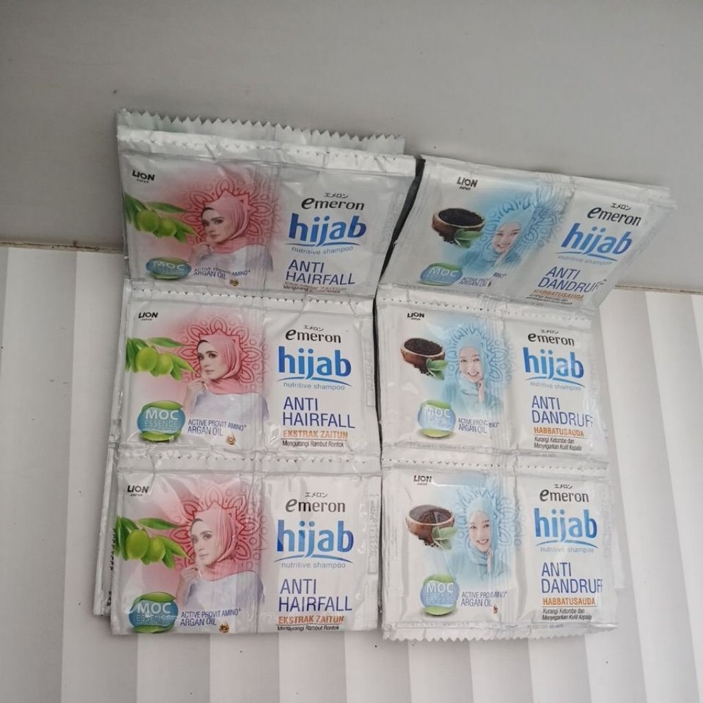 Shampoo Emeron Hijab 1/2 Renteng isi 6 Sachet Murah