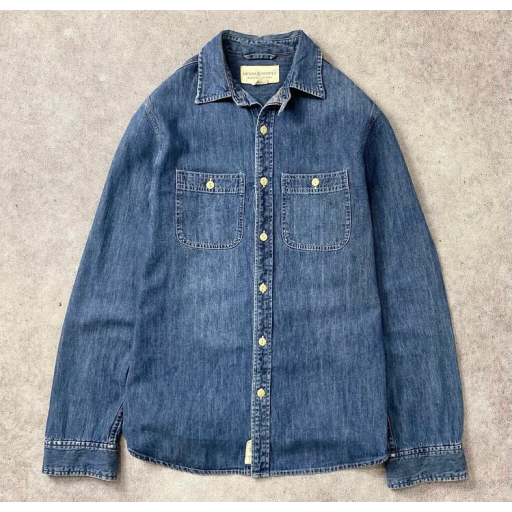 kemeja chambray ralph lauren