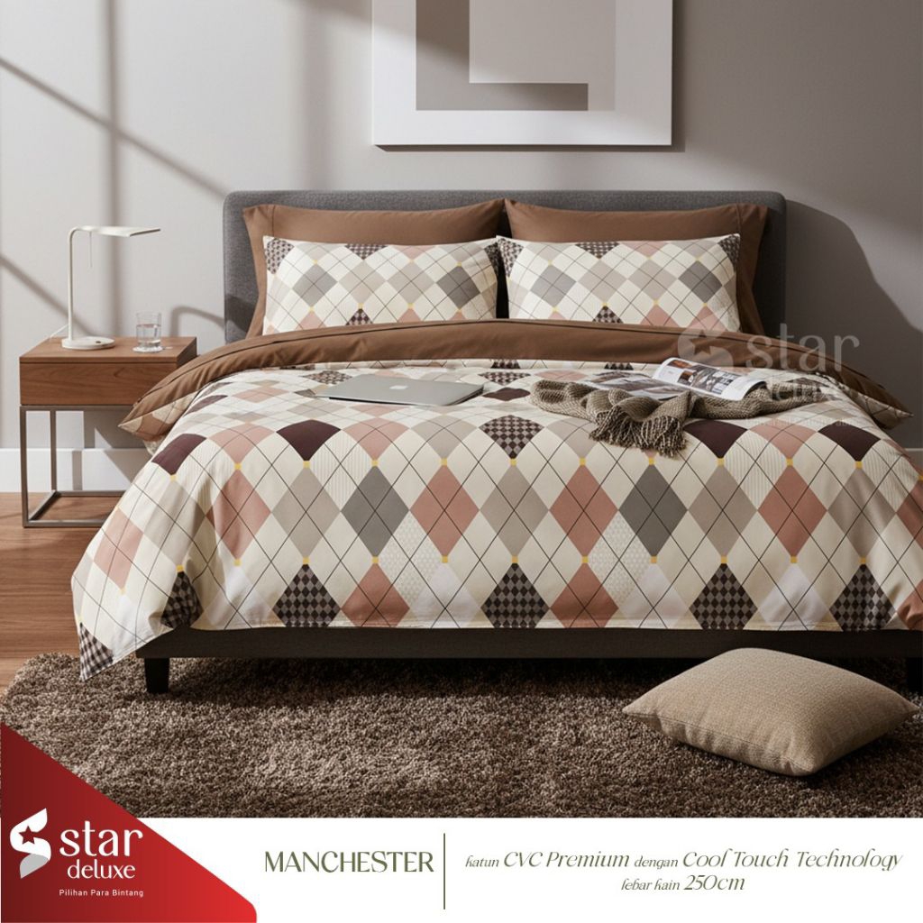 Sprei ukuran 200x200x40 180x200x40 200x200x50 bahan katun lokal premium sprei anti geser