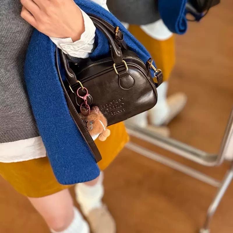 Tas Selempang Retro Vintage Korean Bowling Bag