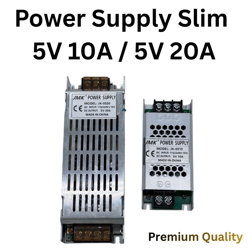 POWER SUPPLY 5V 10A / 5V 20A SLIM RUNNING TEXT  SWITCHING ADAPTOR SMPS