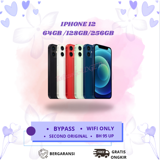 IPHONE 12 WIFI ONLY 64GB/128GB/256GB Second Original Inter Mulus