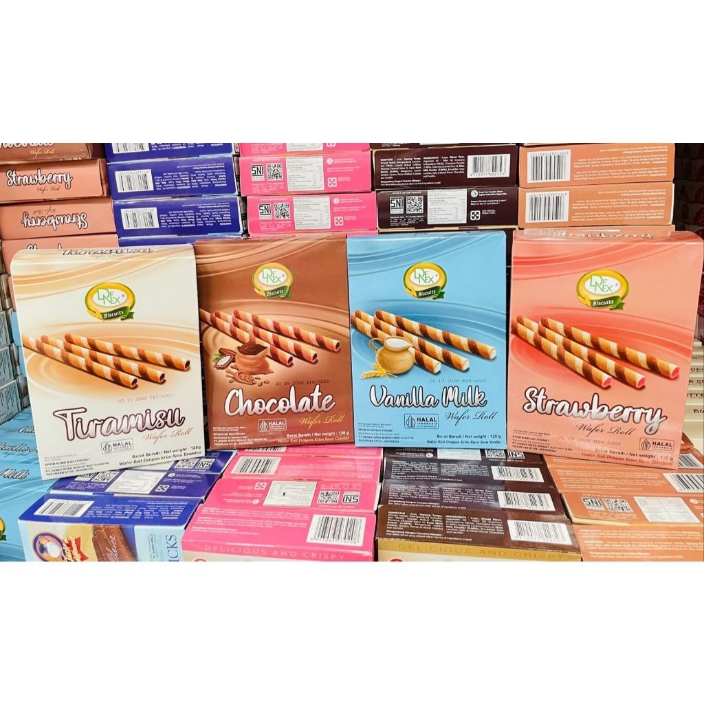 Snack Jajan Hajatan Songong Wafer Roll Denex KARTONAN ISI 24pcs Termurah