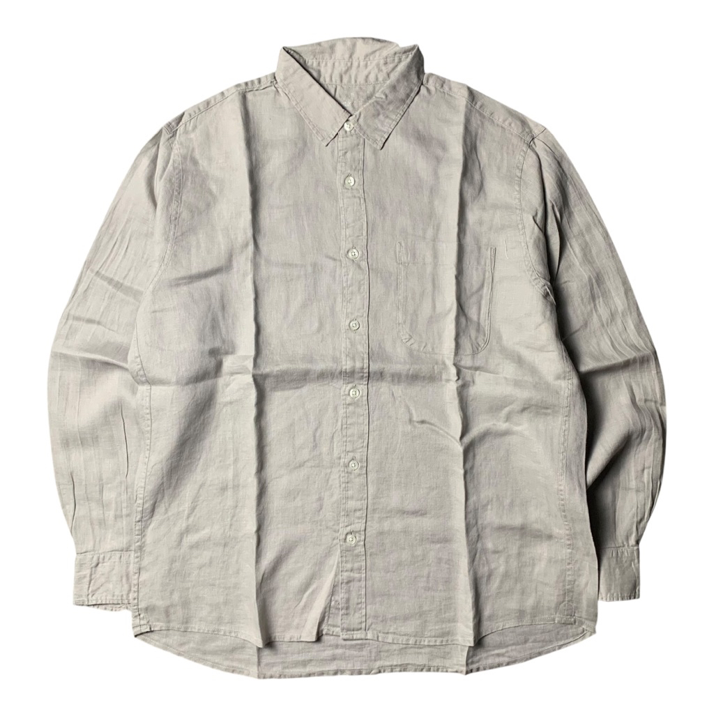 Muji Japan Linen Shirt - Kemeja Linen Muji Japan (Gray)