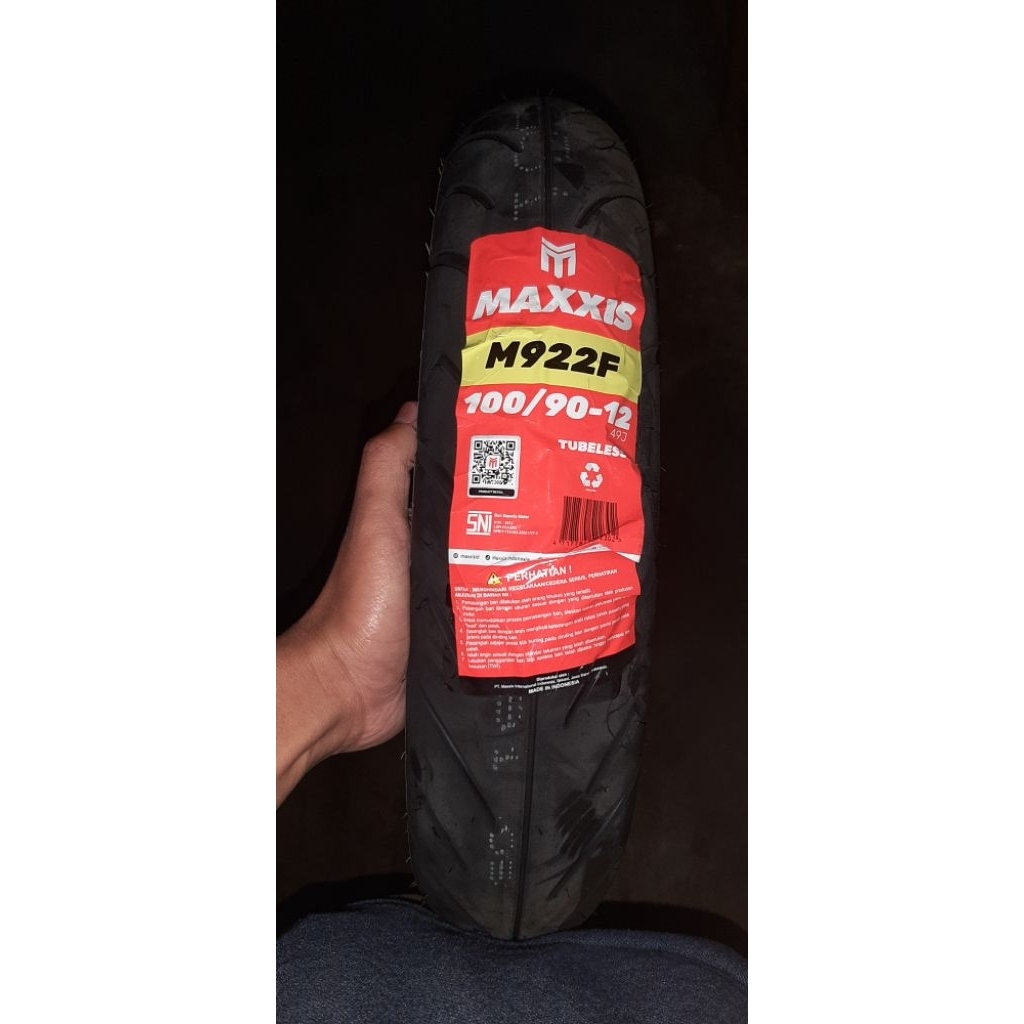 BAN LUAR 100/90 RING 12 M922F TUBELESS MAXXIS