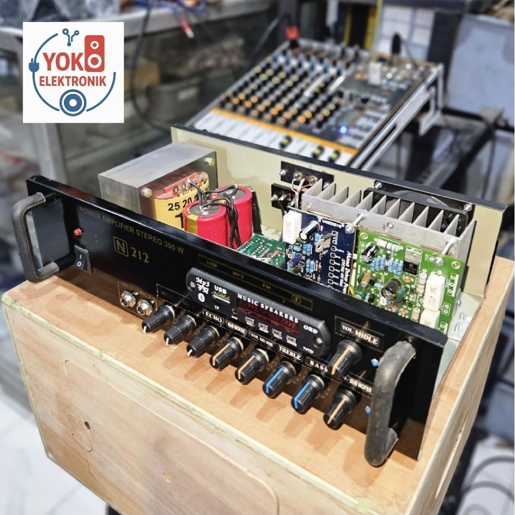 Power Amplifier Rumahan 10A (STEREO) (MIDDLE DAN SUBWOFER PISAH)  Mp3 Bluetooth + 2 mic rakitan (YOK