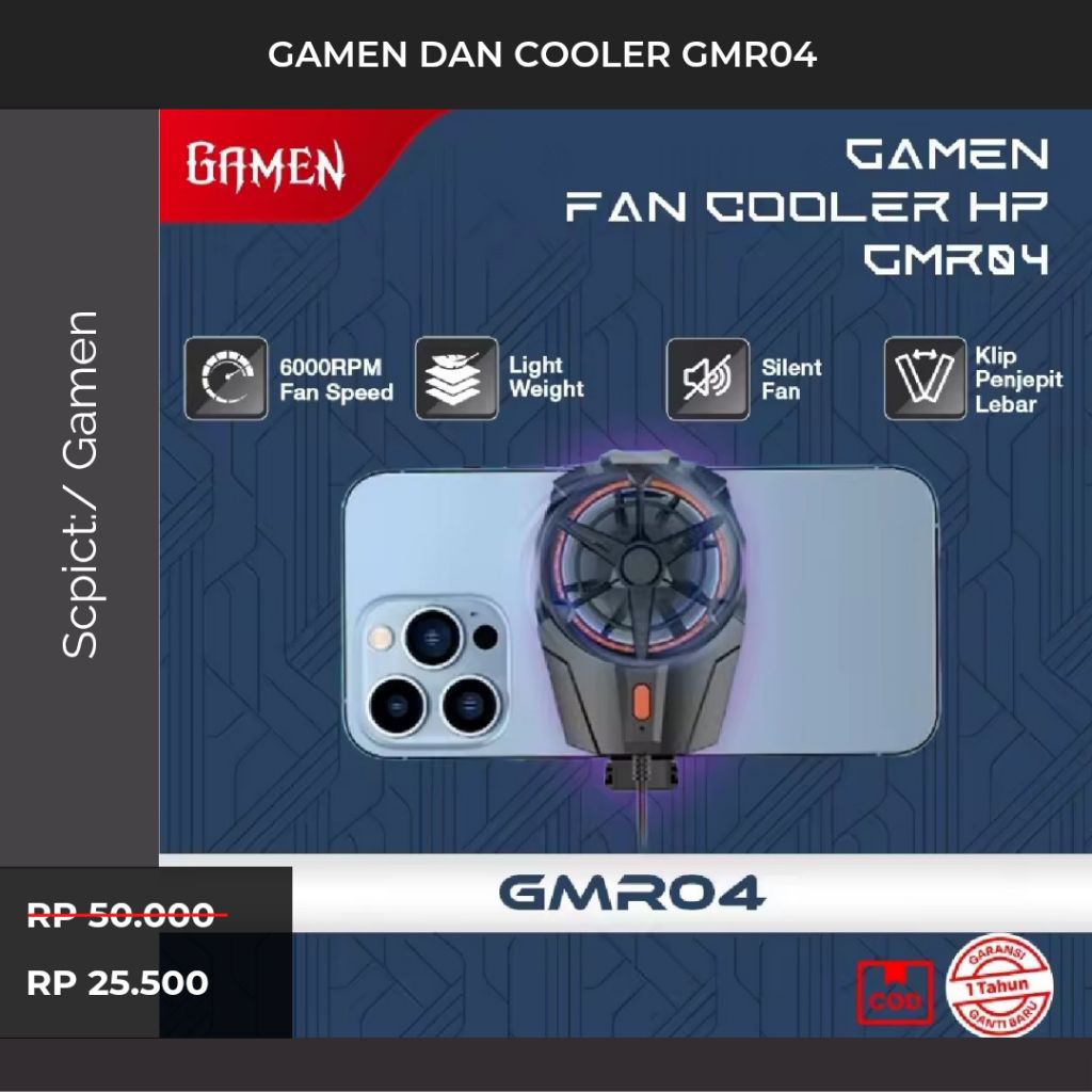 Promo GAMEN Cooling Fan Radiator Pendingin HP Gaming