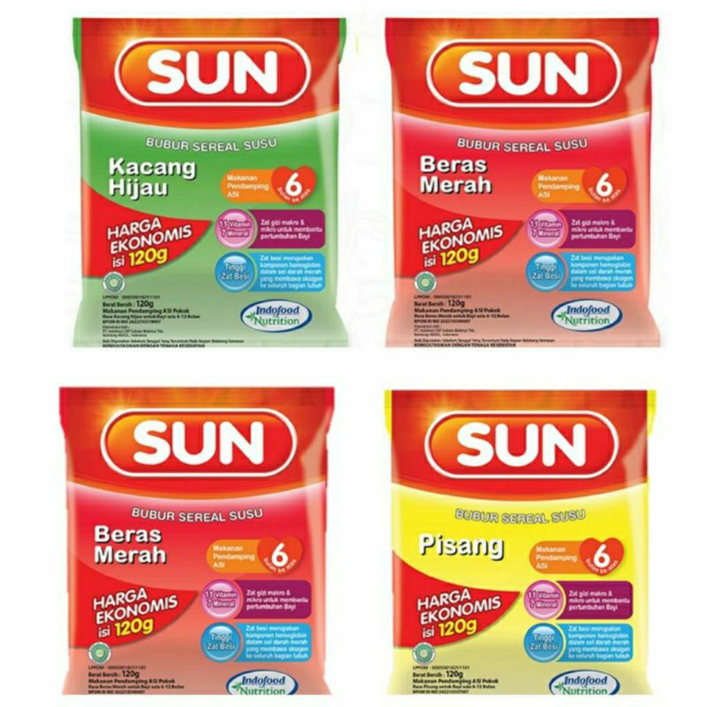 SUN BUBUR EKONOMIS 120GR//Bubur Bayi 6+