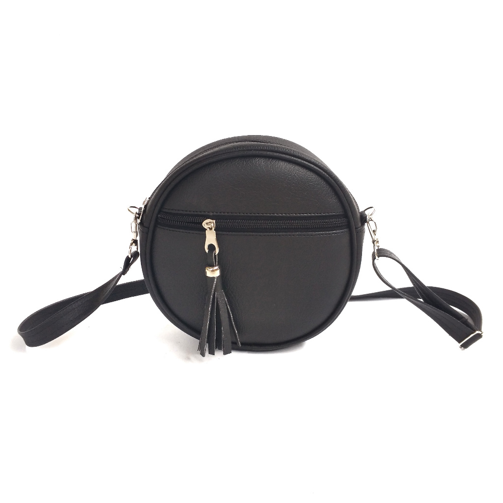 Tas Selempang Wanita Bulat Kekinian - Sling Bag Bulat Korean Style