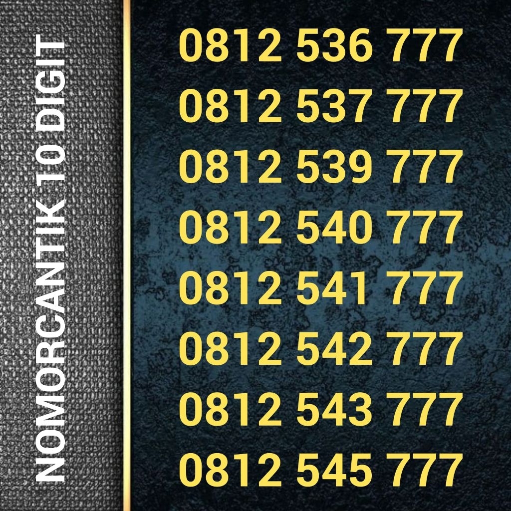 Kartu Perdana Simpati 10 Digit - Nomor Cantik - 08 12 656 777 08 12 777 777