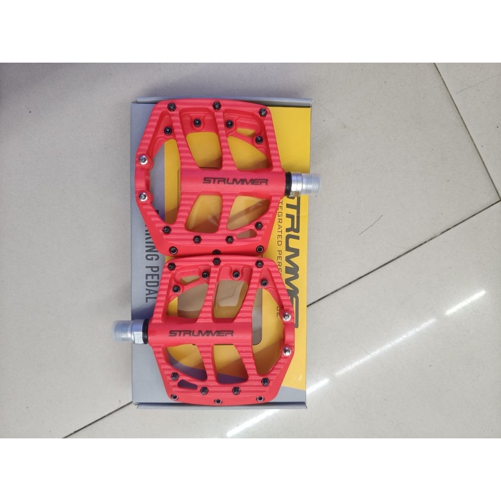 Pedal sepeda Strummer PD-N7 nylon bearing AS Besar pedal sepeda BMX MTB FIXI RB SELI