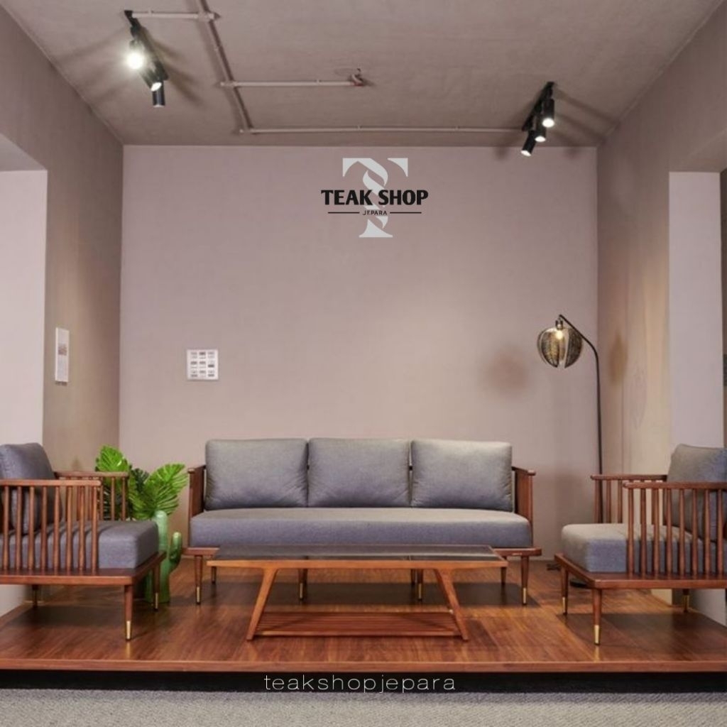set sofa tamu jati minimalis jari jari kursi tamu kursi sofa 3-1-1+meja