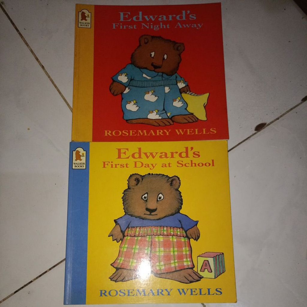 paket 2 buku : Edward's first day at school & Edward's first night away by Rosemary Wells
