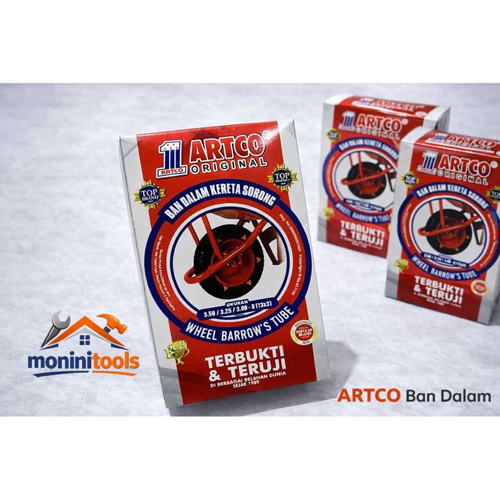 Ban Dalam Dan Ban Luar Gerobak Artco original Ukuran 3.50 / 3.25 - 8