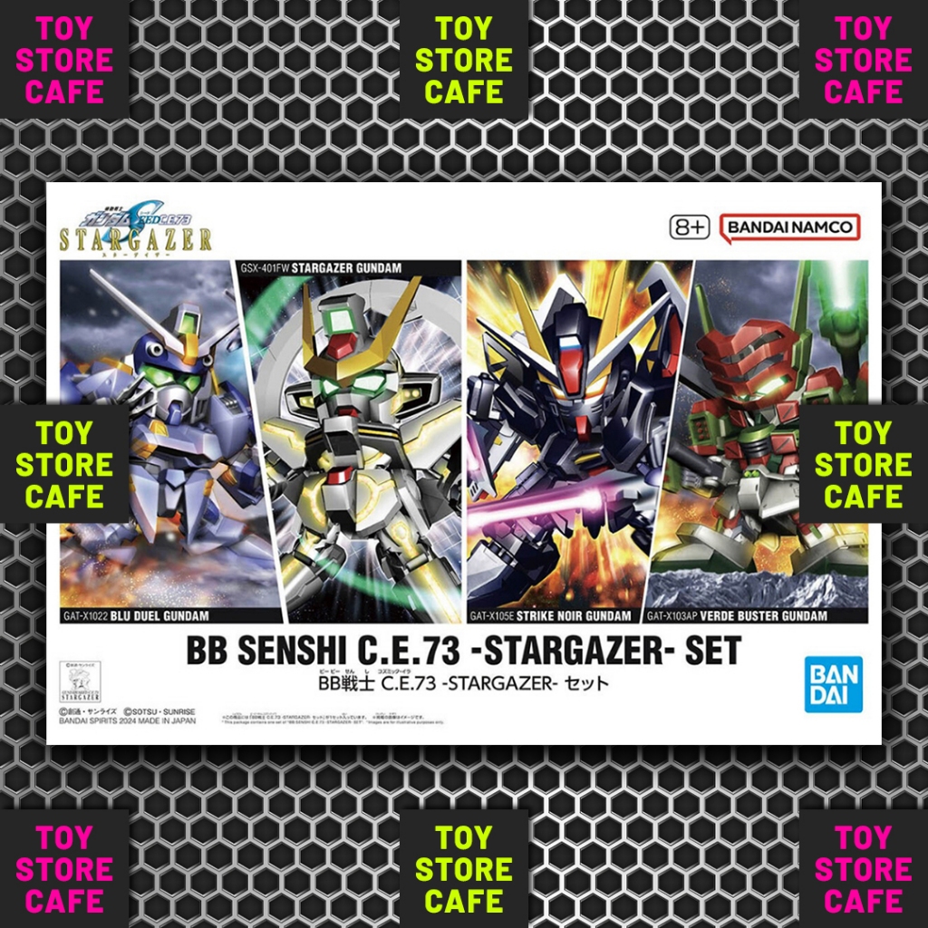 BB Senshi C.E.73 Stargazer Set Bandai Original Gundam Gunpla SD Seed Strike Noir Verde Buster Blu Du