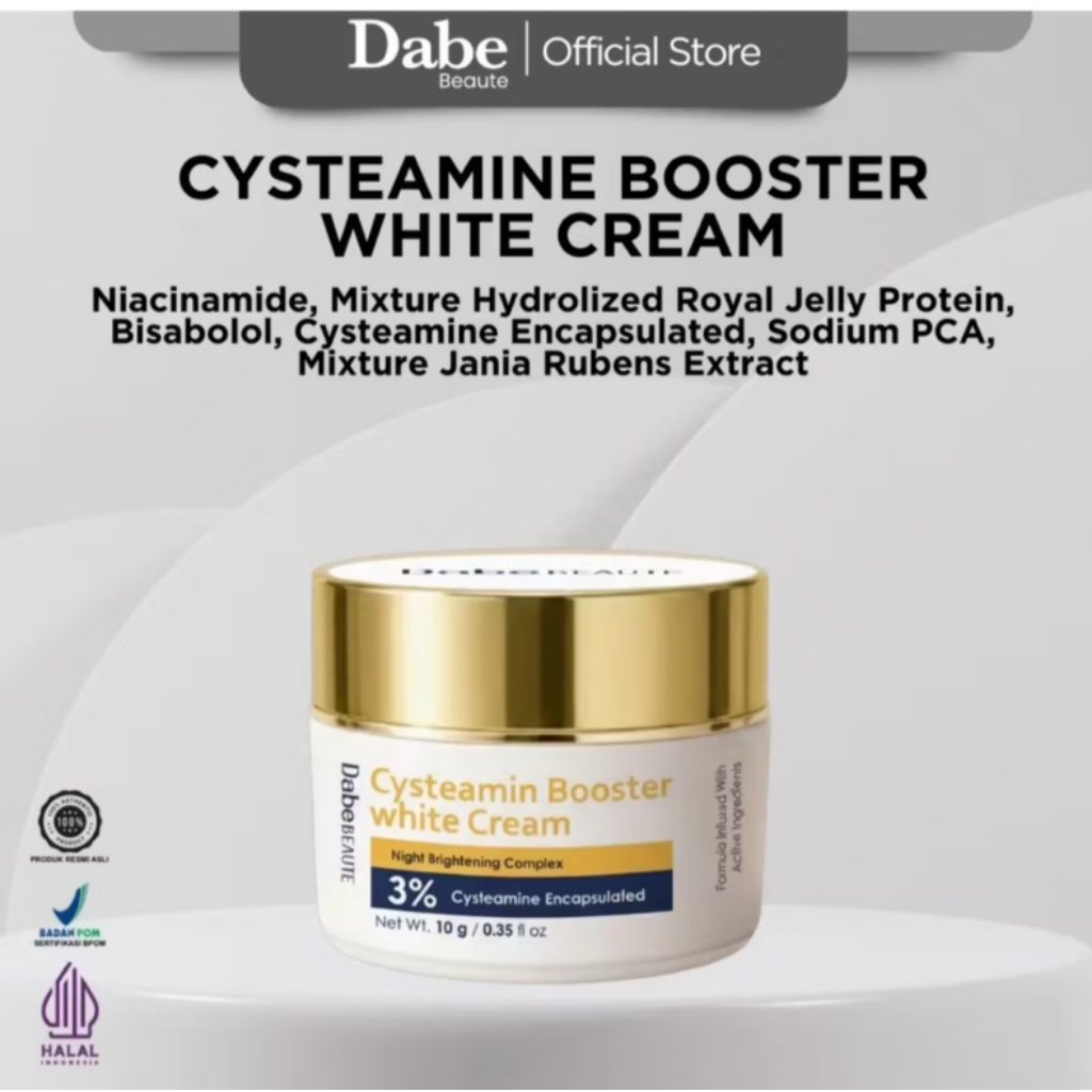 Perawatan Wajah Cysteamine Booster  White cream Dabe Beauty 3% Cysteamine encapsulated