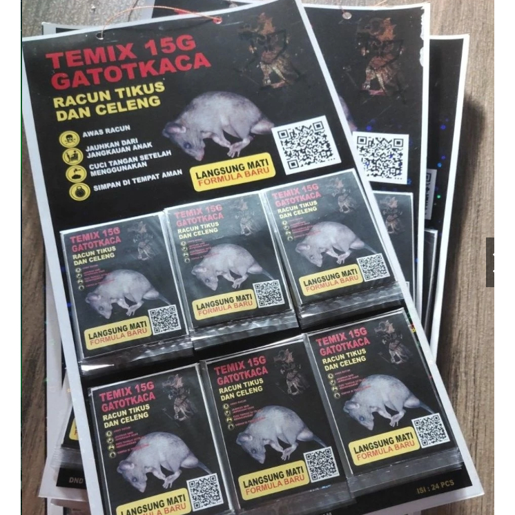 TEMIK GATOTKACA RACUN TIKUS DAN CELENG 1 lembar 24 sachet