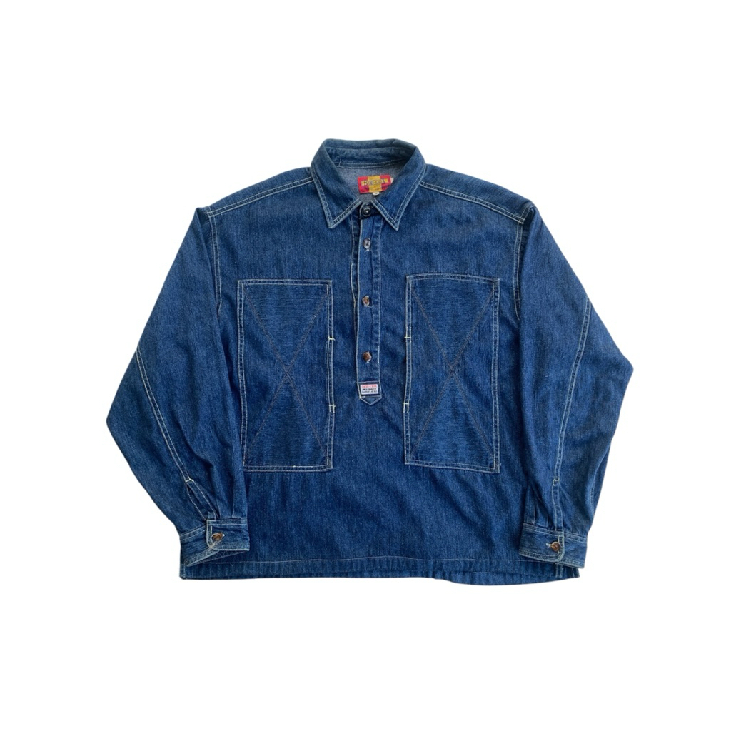 us army denim pullover shirt repro 90s by bobcox