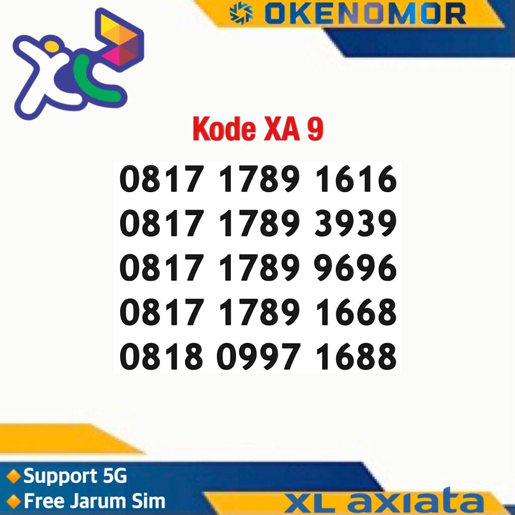 Nomor Cantik XL 8888 9999 168