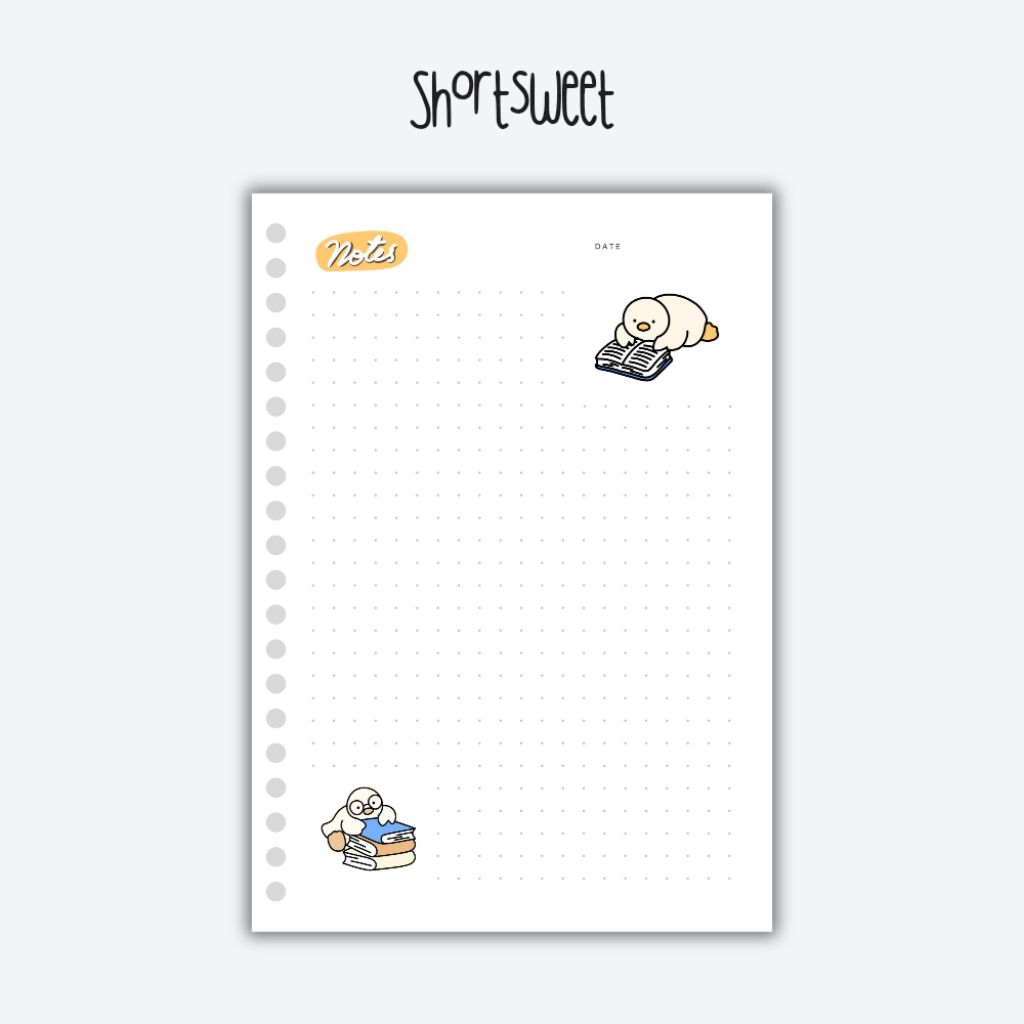 Isi Binder Lucu Loose Leaf Ukuran Kertas A5 90 GSM Kertas Natural Bookpaper Warna Cream