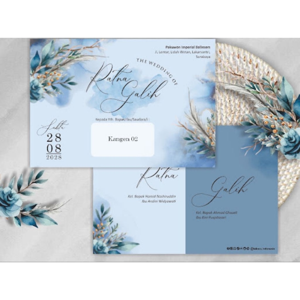 UNDANGAN PERNIKAHAN ELEGAN-UNDANGAN NIKAH MURAH-UNDANGAN RUSTIC TERMURAH
