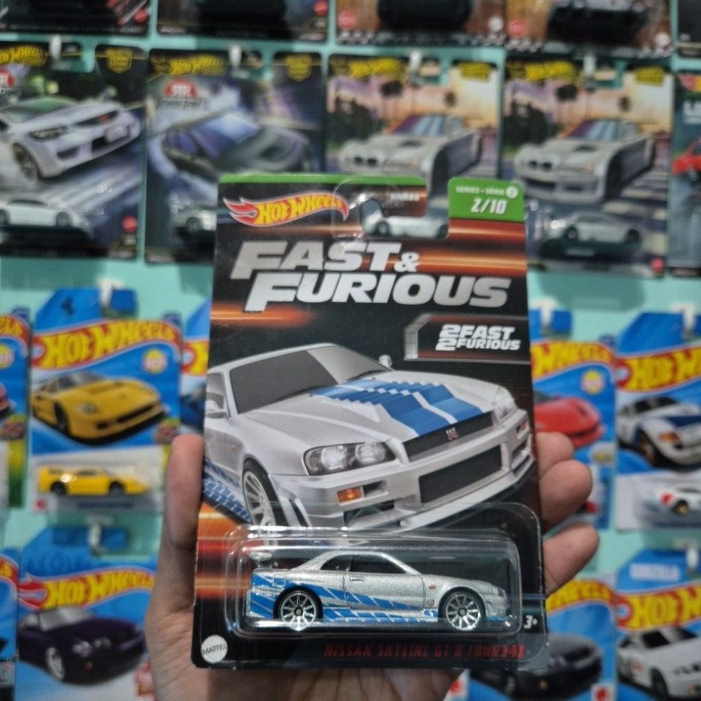 HOT WHEELS FAST AND FURIOUS NISSAN SKYLINE GT-R BNR34 BAD CARD