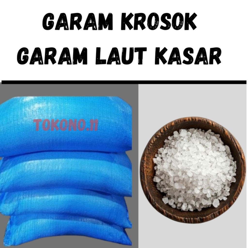 Garam Laut Alami - Garam Krosok Kasar Non Yodium