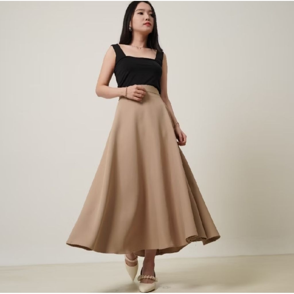 Severli Fuji Skirt Khaki (Midi)