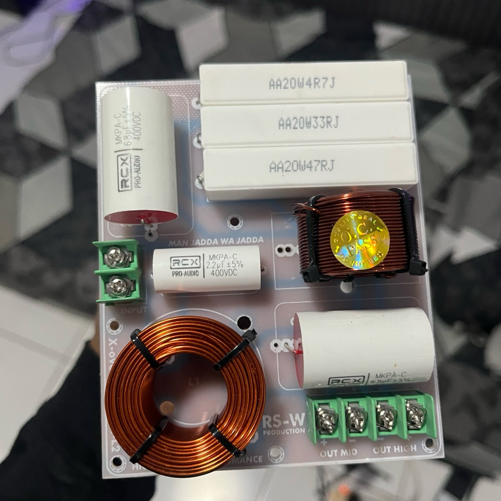 CROSSOVER PASIF 2way 8ohm RCX mid high balap clarity bagus by.RS-W pro