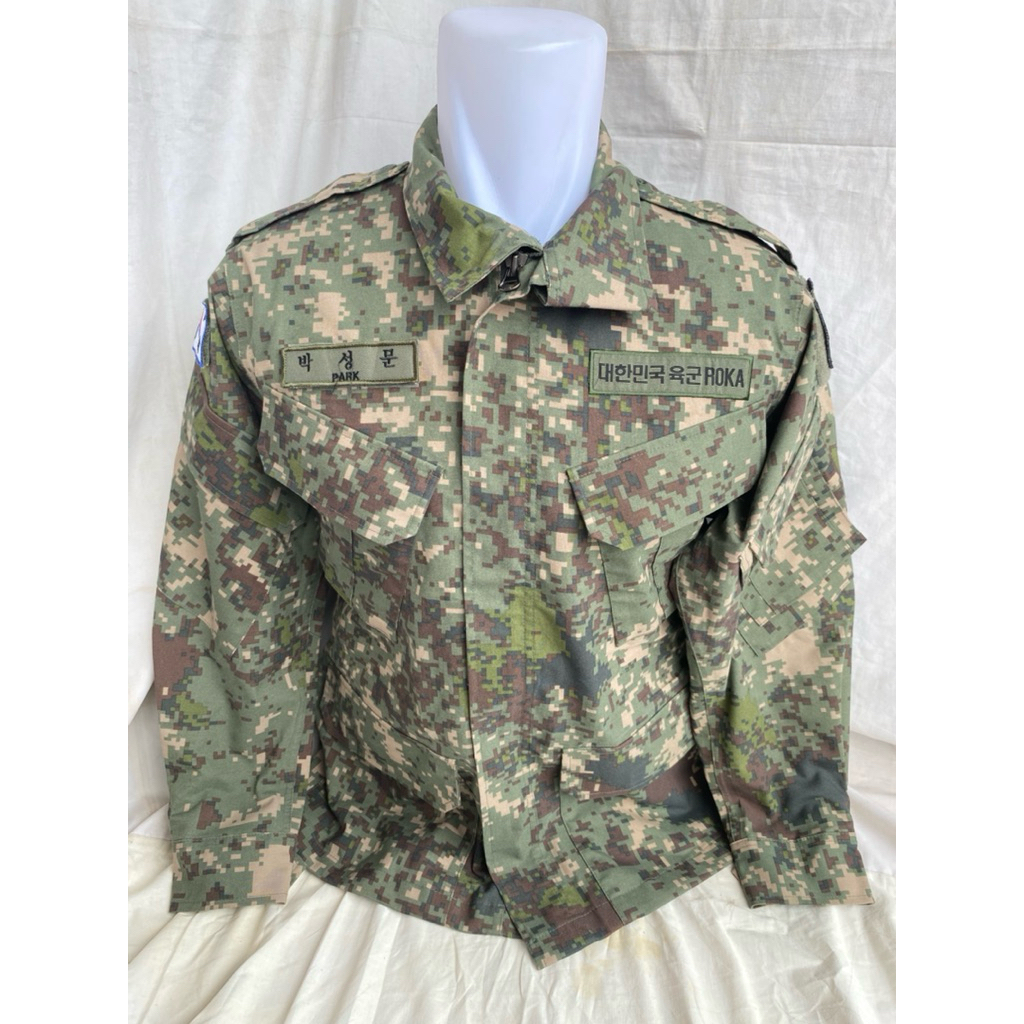 Coat Jaket Parka 2 Lapis Anti Air Loreng Digital Granit ROKA Republic of Korea Army Tentara Korea Li