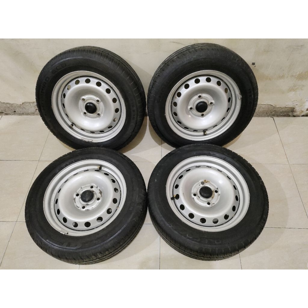 Velg R15 kaleng ori Wuling pcd 4 x114 (4velg+ban)