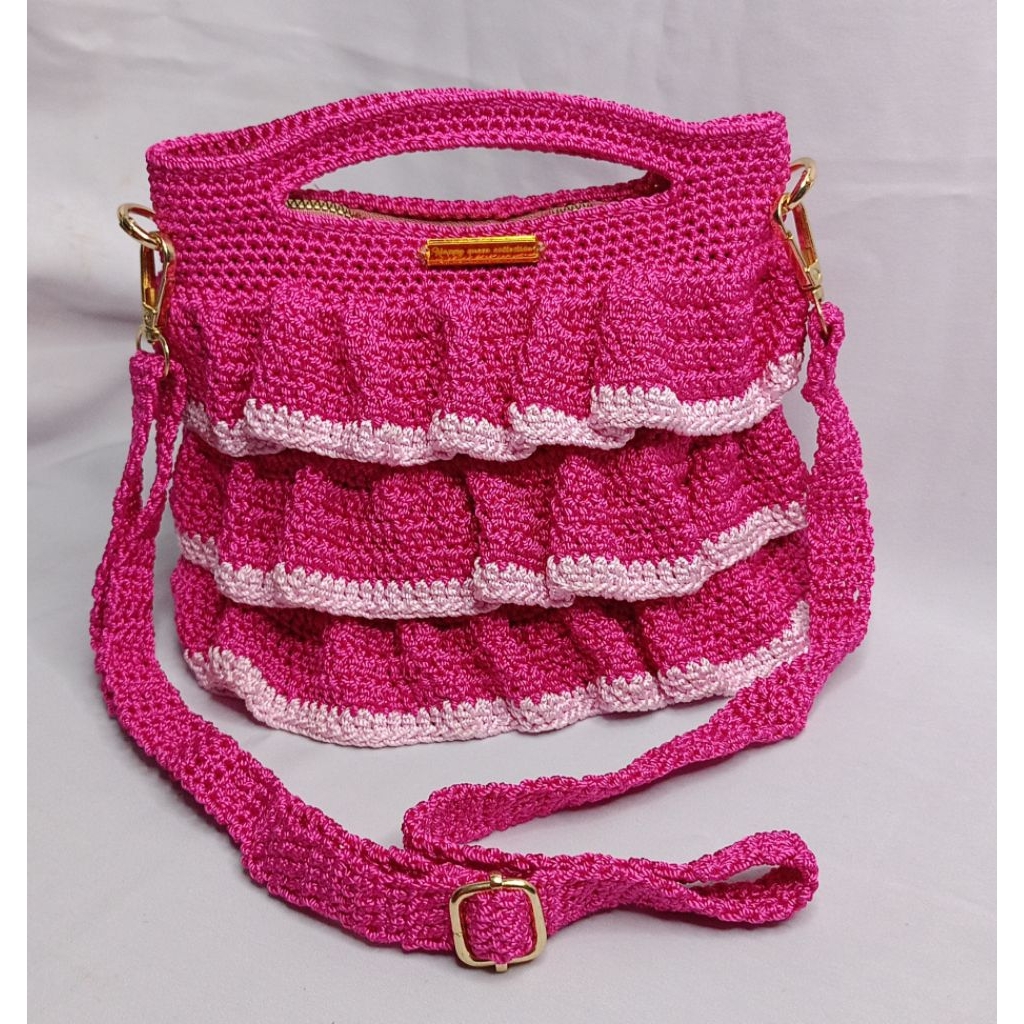 TAS RAJUT SELEMPANG {motif_rumbai}