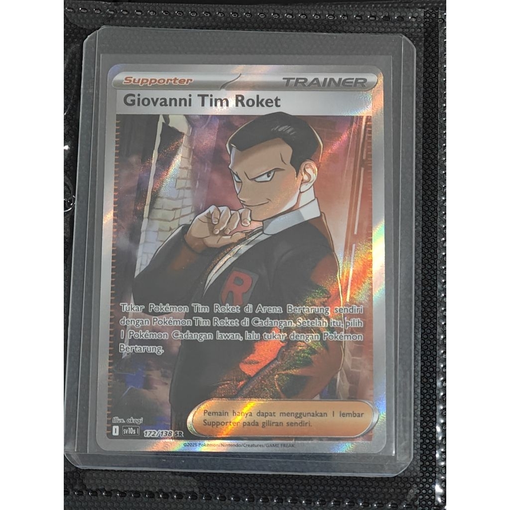 Kartu Pokemon Giovanni Tim Roket SR Original