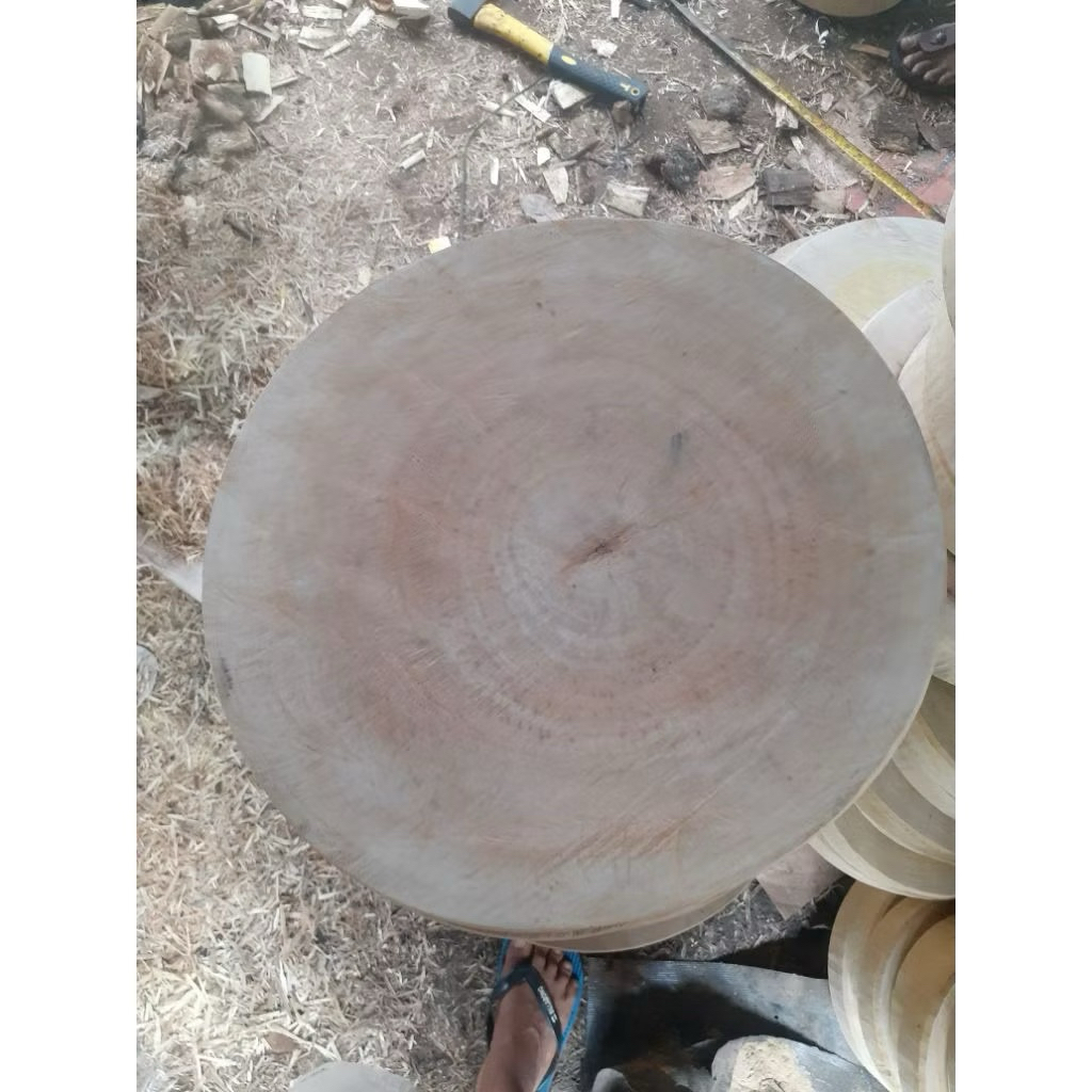 Talenan kayu Asem besar 30cm/talenan kayu asem bulat/pemotong daging/talenan potong/ talenan dapur