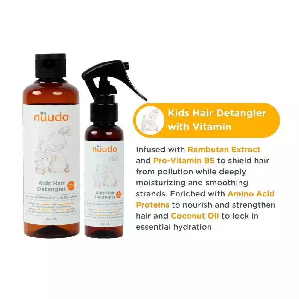 Nuudo Kids Hair Detangler with Vitamin Nuudo Hair Lotion Vitamin Nuudo Minyak Rambut Vitamin Rambut 