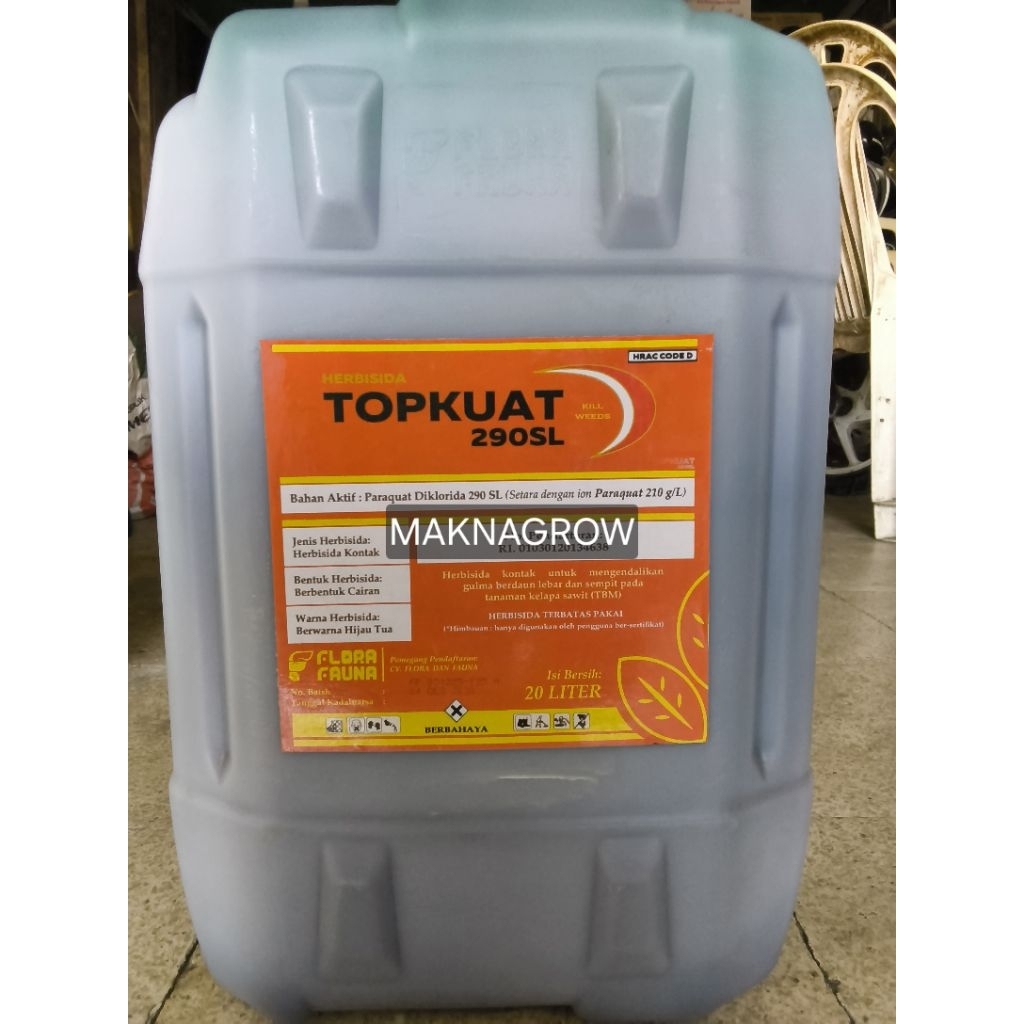 Herbisida kontak TOP KUAT 290 SL racun rumput 20 liter