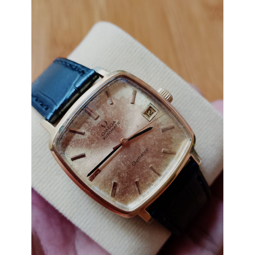Jam Tangan Omega Geneve Automatic Gold Plated Swiss Made