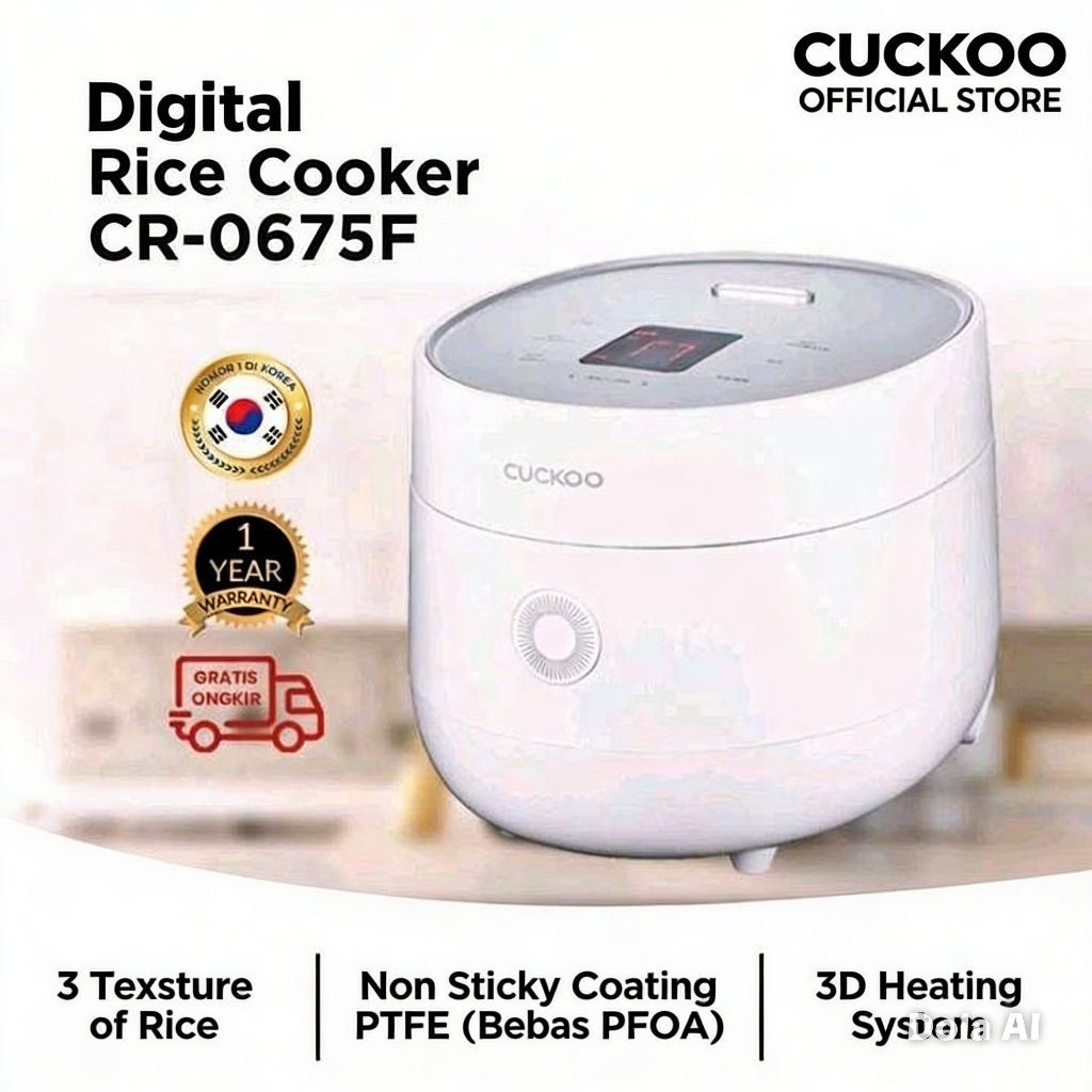 Cuckoo Rice Cooker 1 Liter CR-0675F