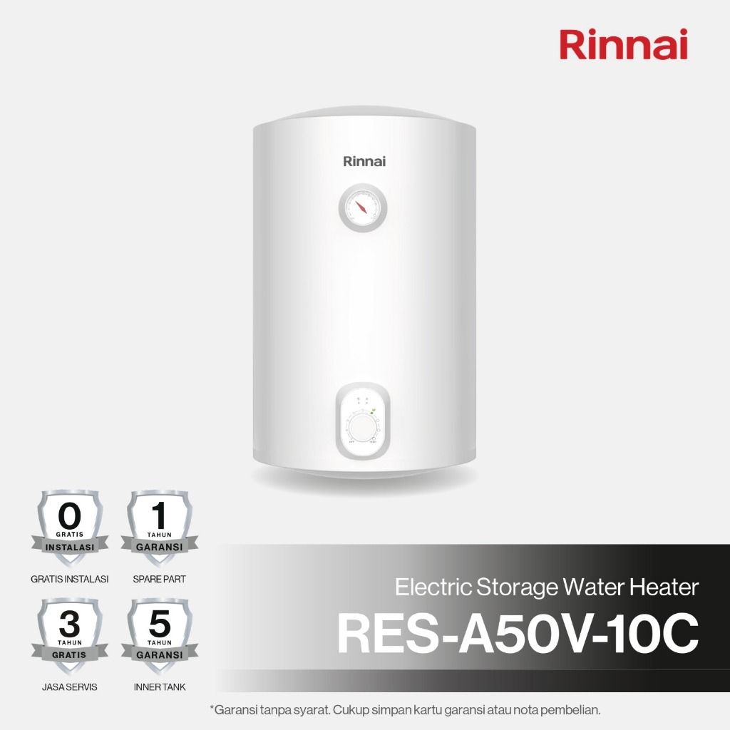 Water Heater Listrik Rinnai RES A 50V-10C | Water Heater Listrik Rinnai Vertikal