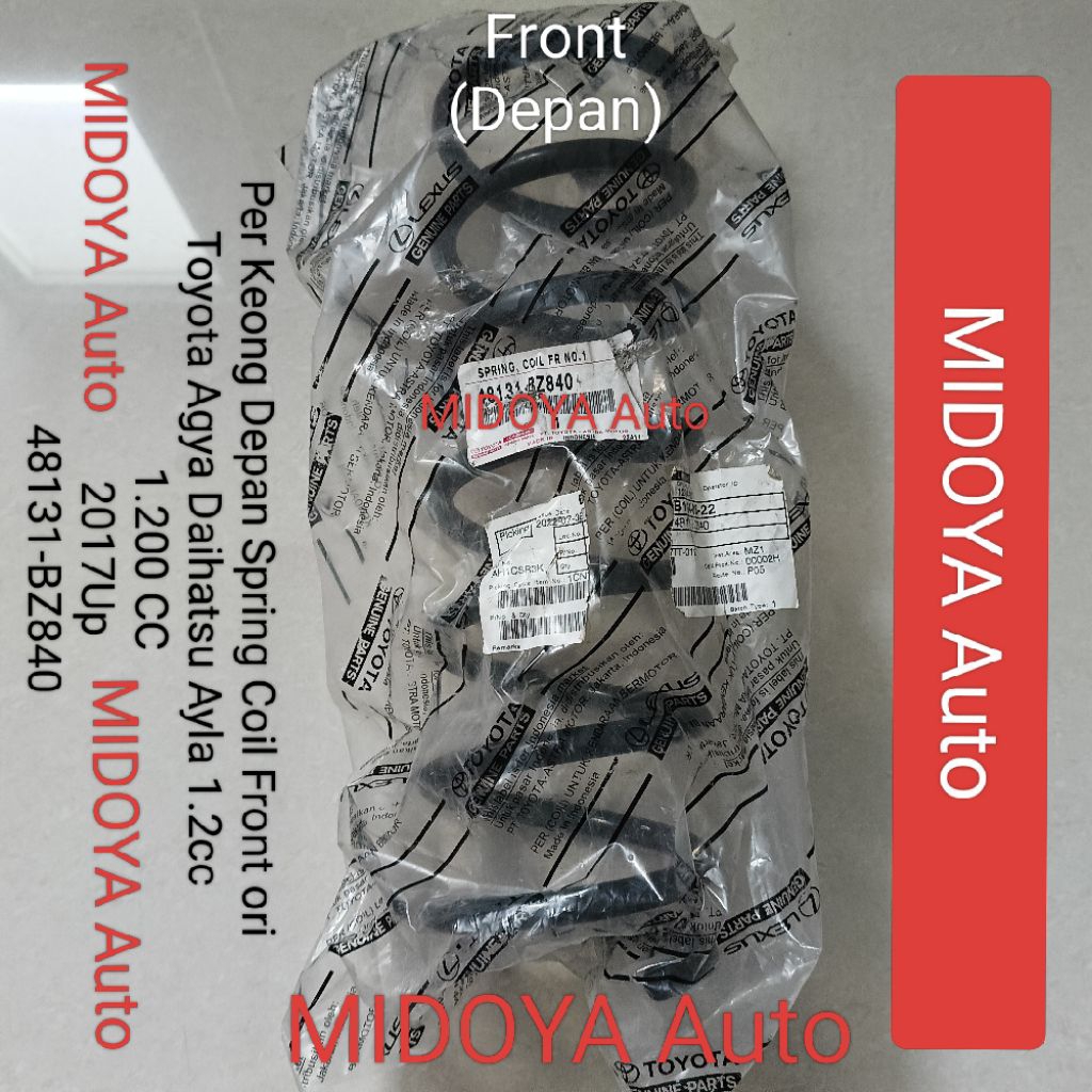 Per Keong Per Shock Depan Spring Coil Front Toyota Agya Daihatsu Ayla 1.2cc 1.200 CC 2017Up ori 4813