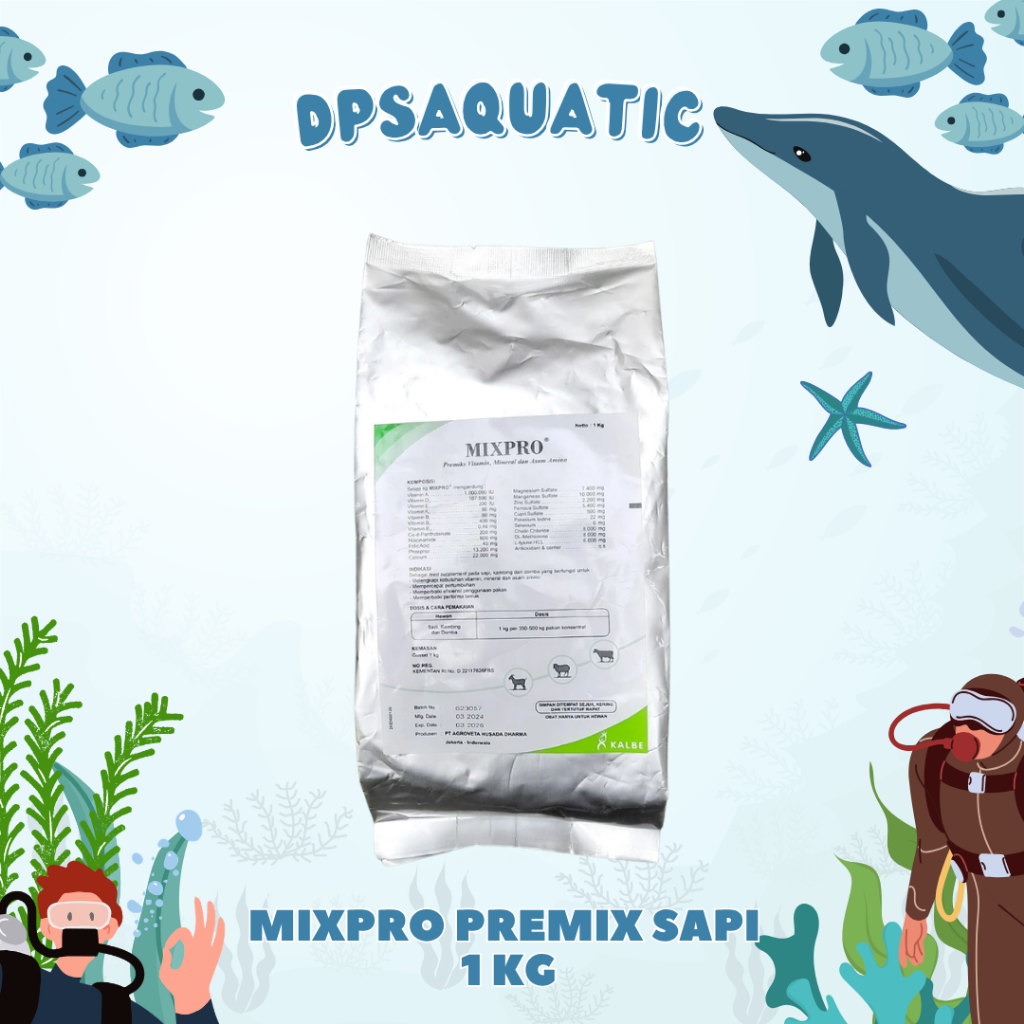 MIXPRO PREMIX SAPI 1 KG - Suplemen Premix Penggemuk Pertumbuhan Sapi, Kambing, Domba, Dll.
