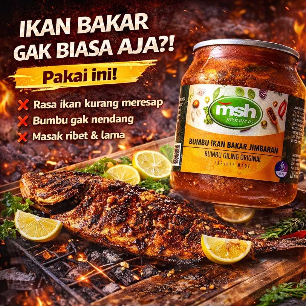 Mak Jum - MSH Bumbu Ikan Bakar Jimbaran BALI 200 g - Gurih Pedas Manis , Praktis Tinggal Oles &